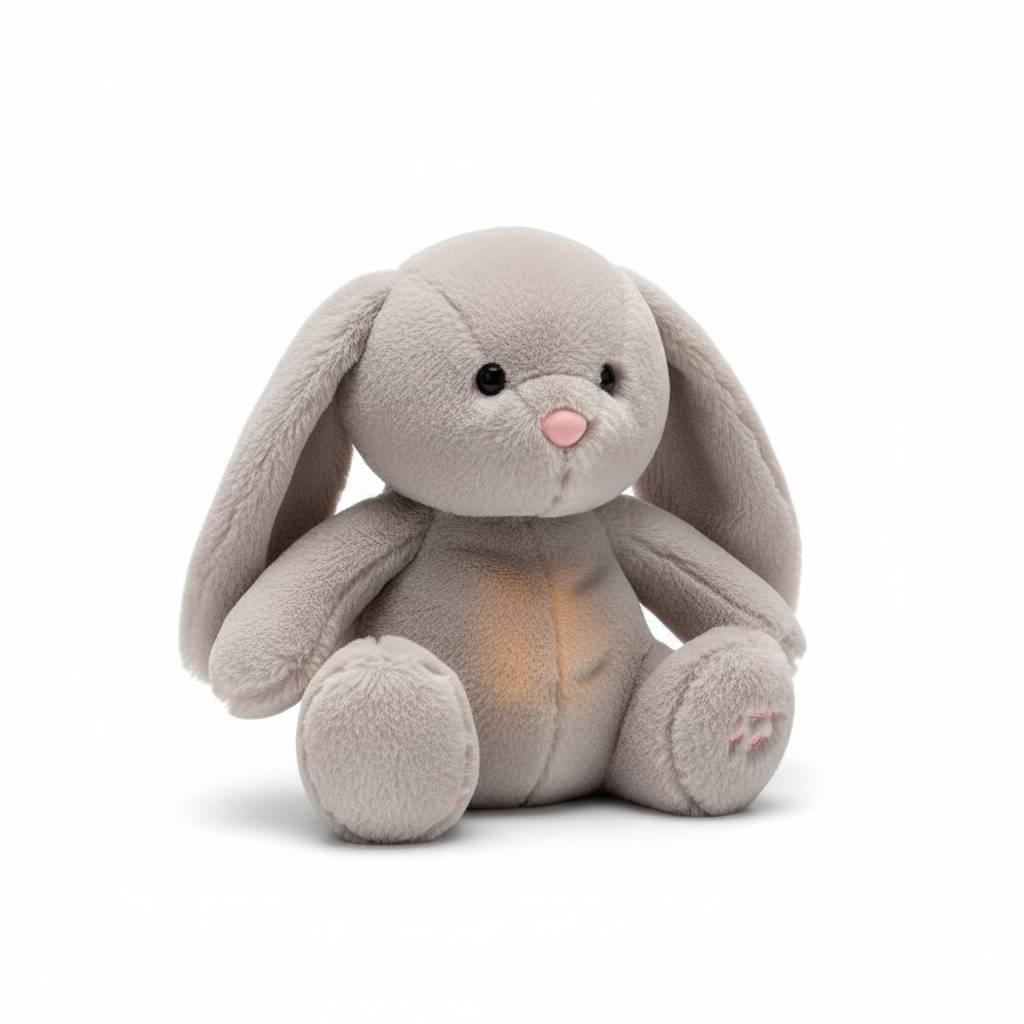 Baby Breath Baby Bear Soothes Otter Plush Toy Doll Baby Kids Soothing Music Baby Sleeping Companion Sound and Light Doll Toy